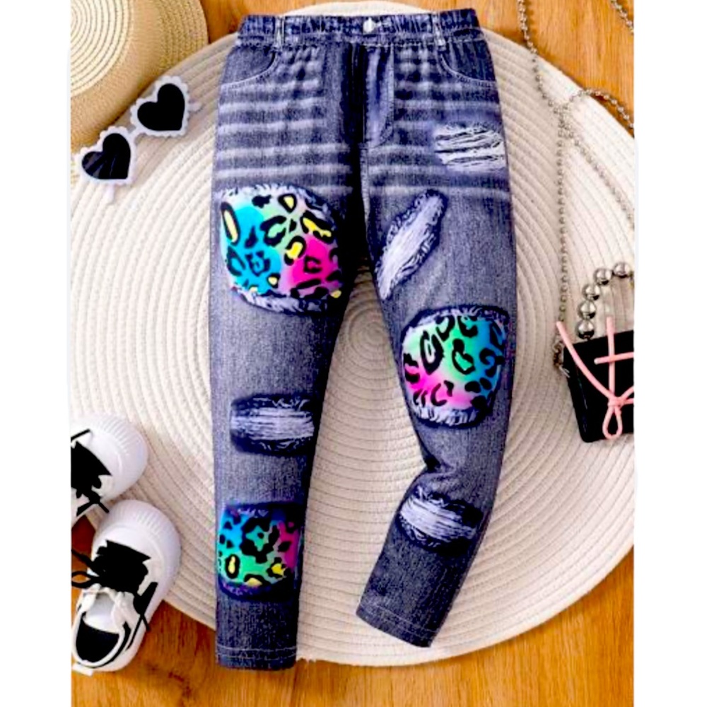 Girl’s Faux Jean Leggings